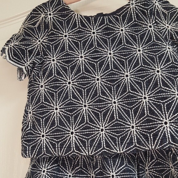 Oshkosh Navy White Geometric Skirt and Top Set - Picture 3 of 3